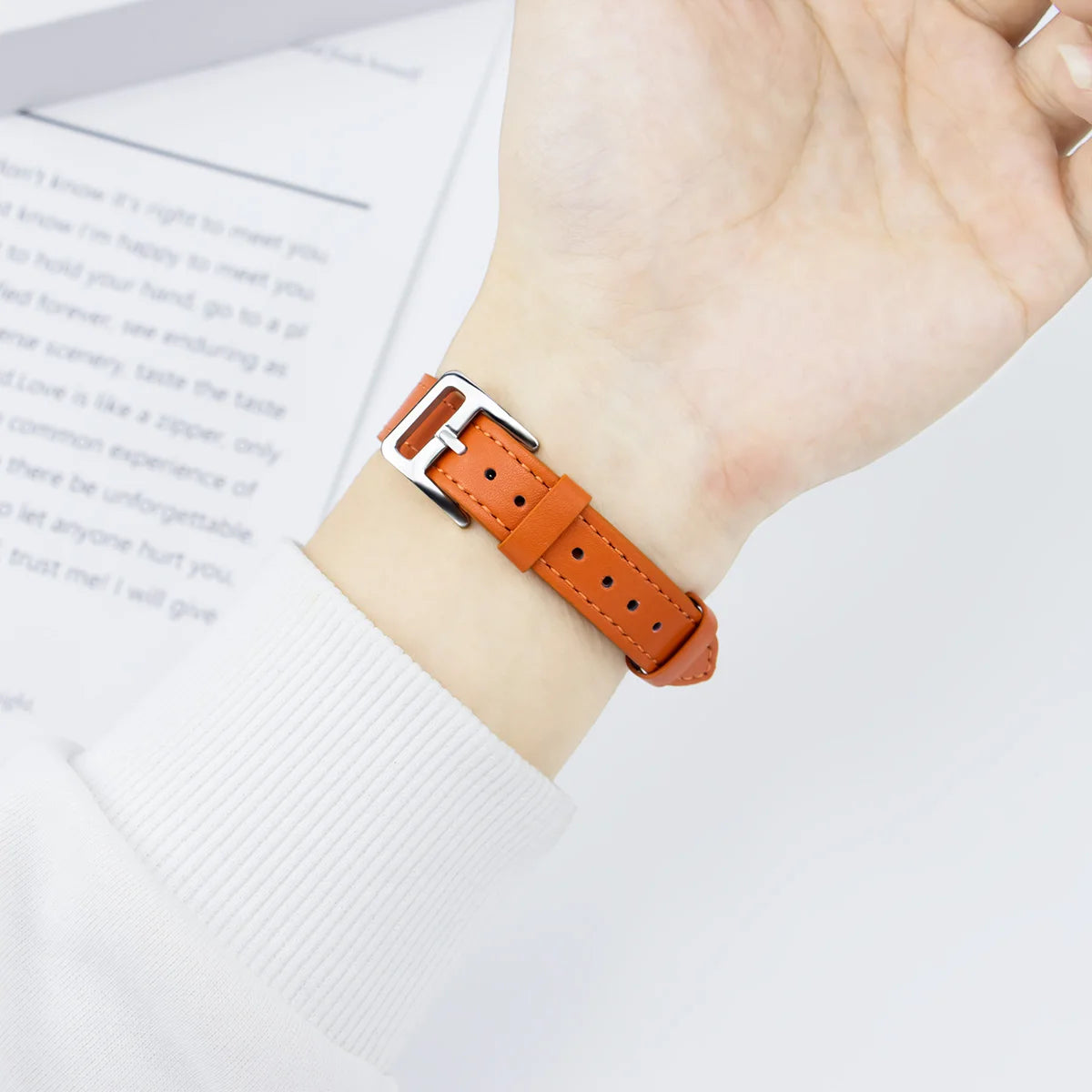 Elegant Slim Leather Strap for Apple Watch