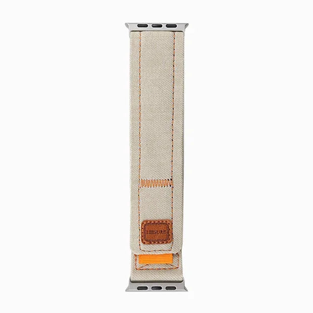 Vintage-Style Nylon Canvas Wrist Strap for Apple Watch