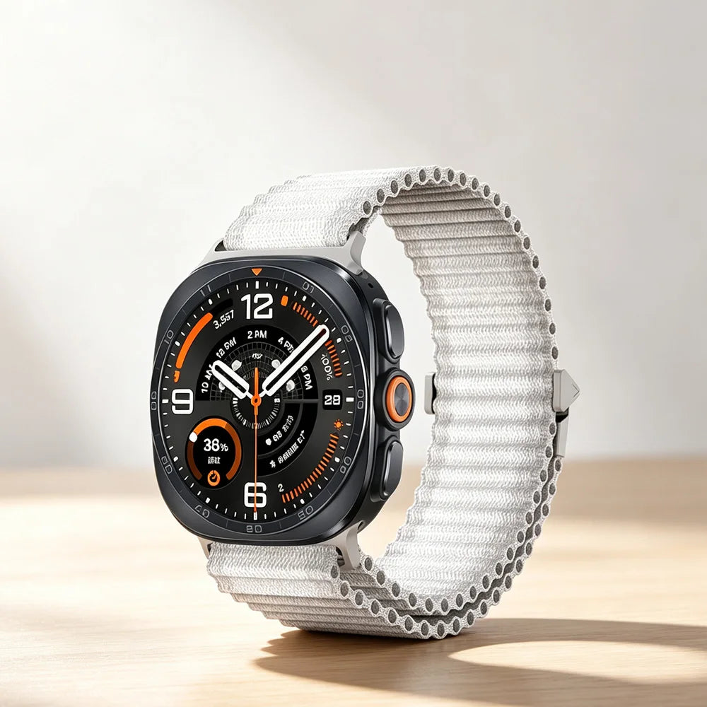Nylon Braided Quick-Release Watch Band for Samsung Galaxy Watch Ultra 2