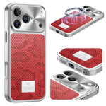Snake Pattern Leather MagSafe Case for iPhone 17 Series