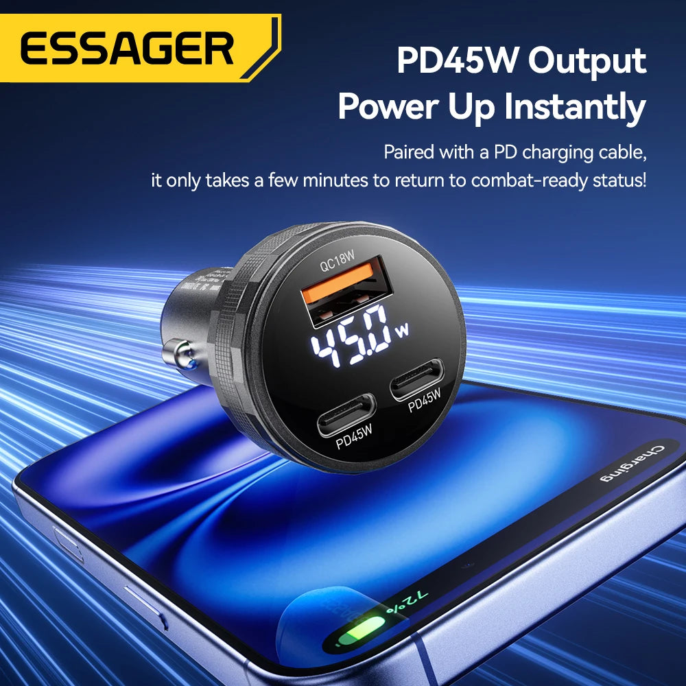 Essager 108W 3-Port USB Car Charger