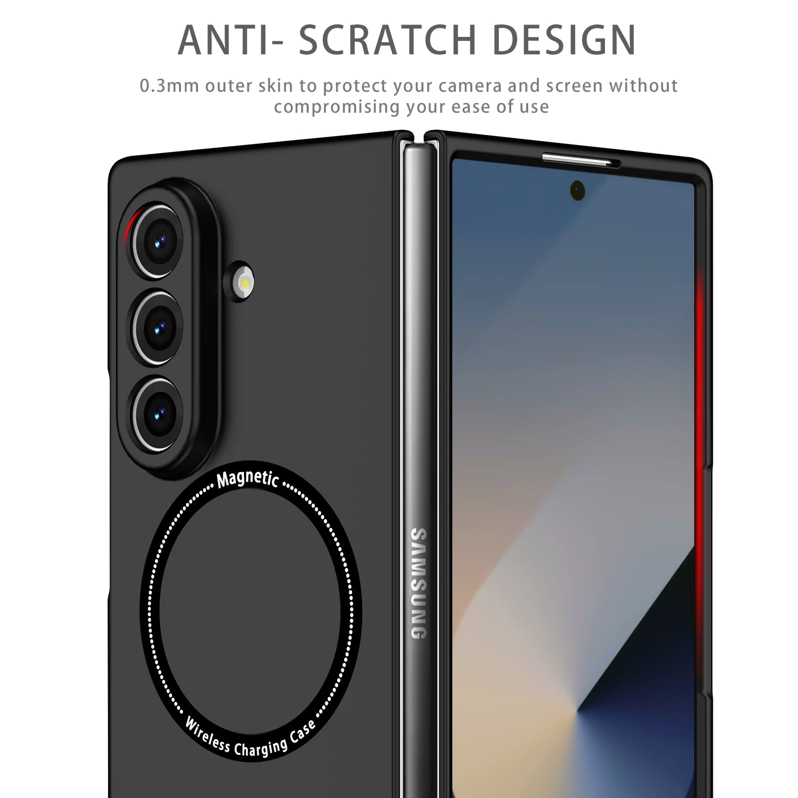 Non-Slip Shockproof Plastic Case for Samsung Galaxy Z Fold 6