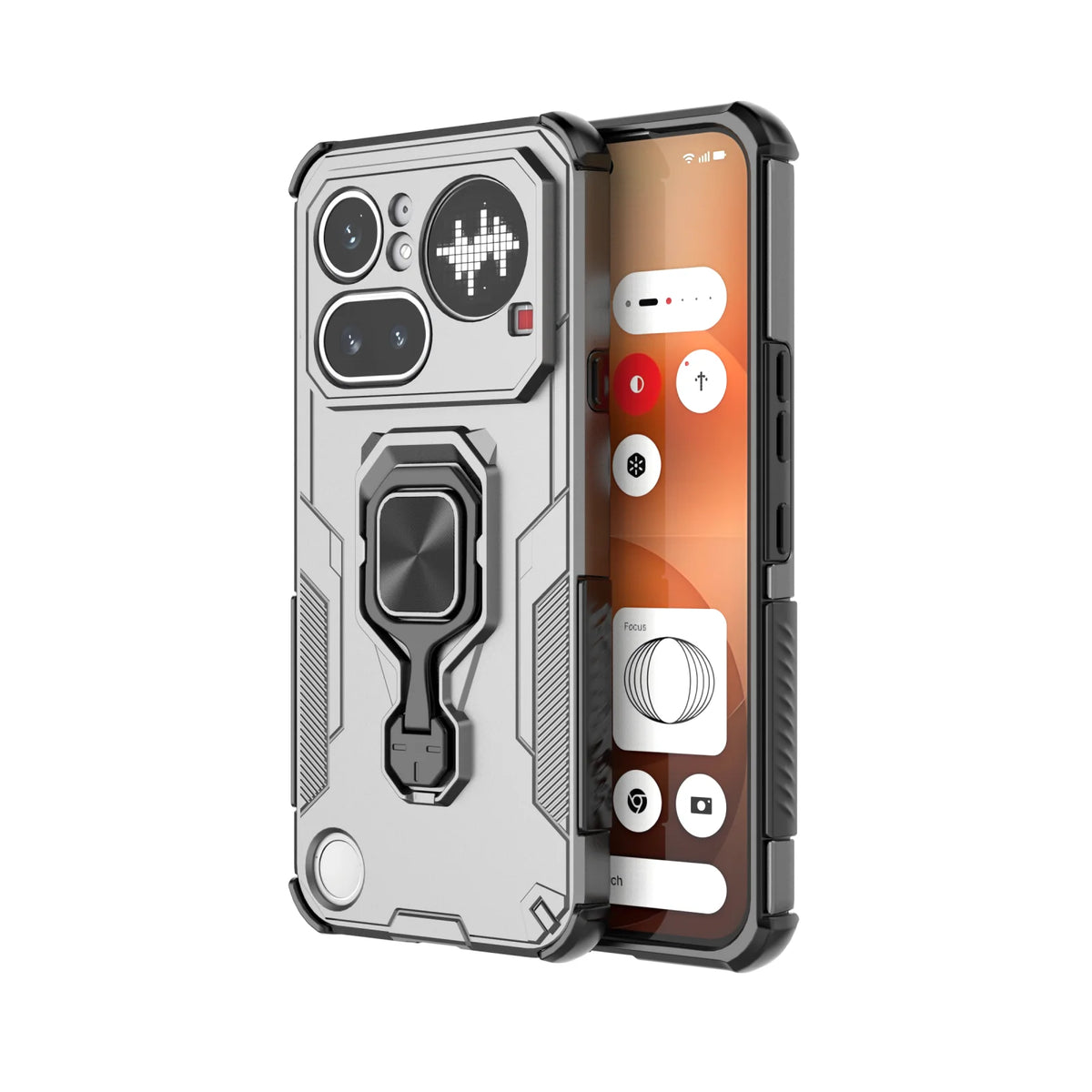 Metal Ring Kickstand Shockproof Case For Nothing Phone 4A
