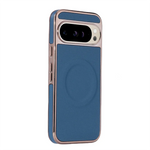 Soft Edge Leather Plating Magnetic Case for Google Pixel 9 Series