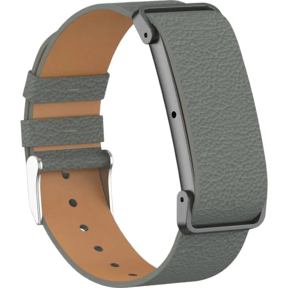 Litchi Leather Band with Sliding Metal Frame for Google Fitbit Air