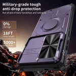 Military-Grade Shockproof Case with Slide Window Camera Cover for Samsung Galaxy S26 Ultra