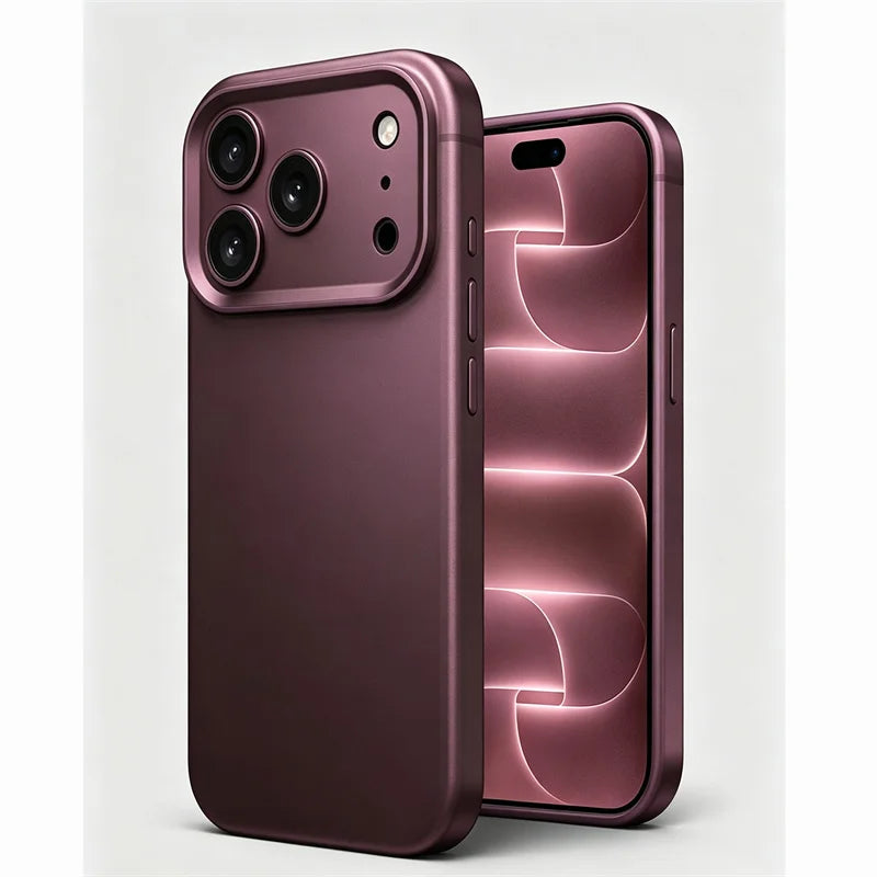 Liquid Silicone Camera Protection Case with Raised Lens Ring for iPhone 17 Series
