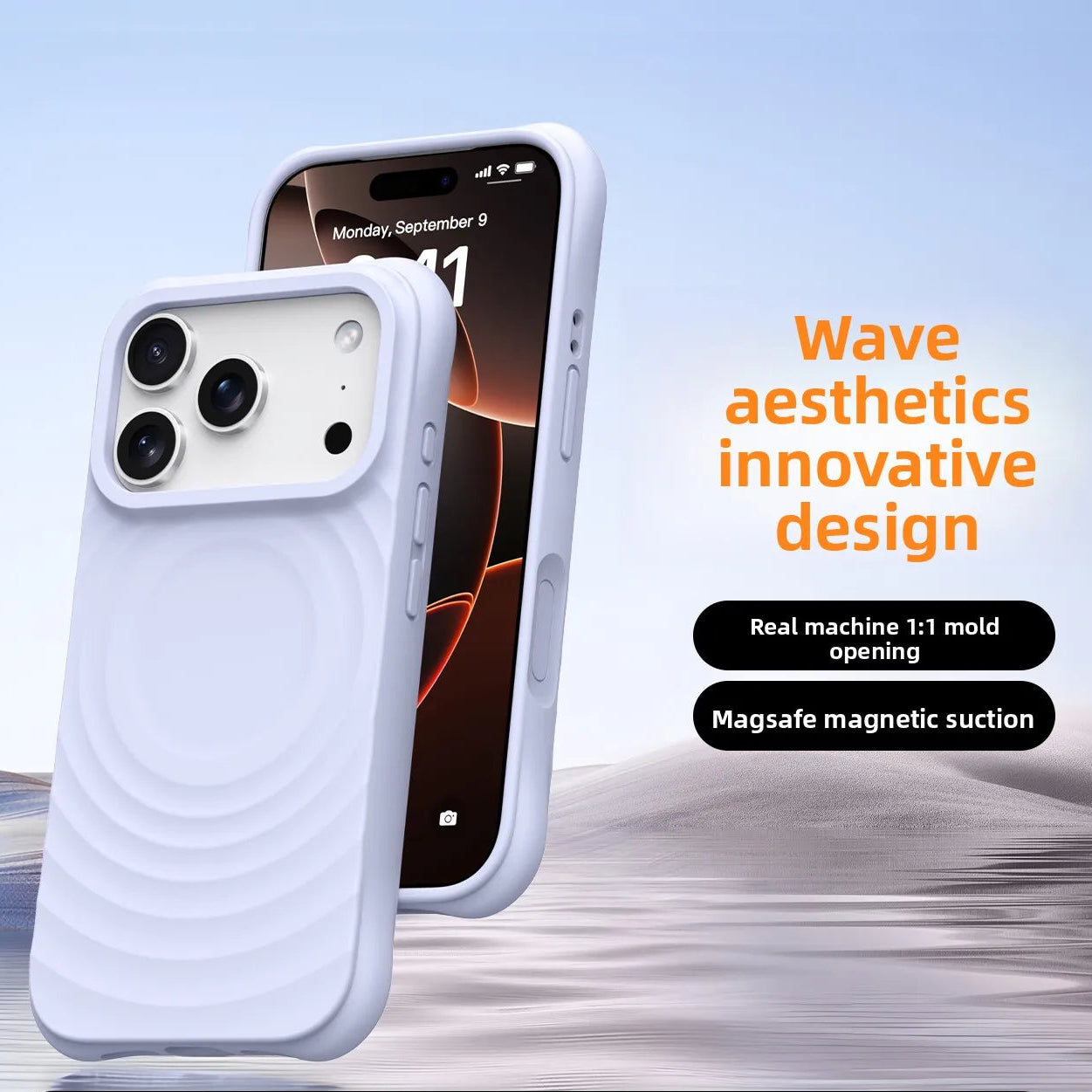 Water Ripple Silicone Magsafe Case for iPhone 17 Series