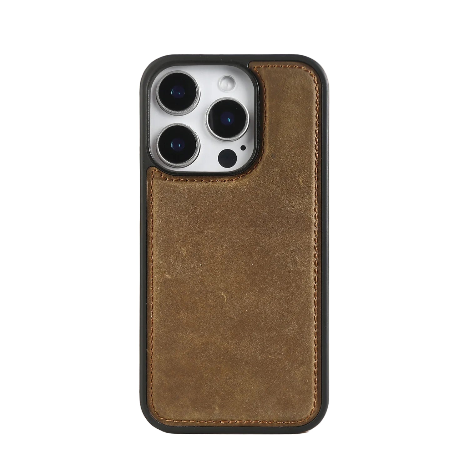 Retro Crazy Horse Genuine Leather Case for iPhone 16 Series