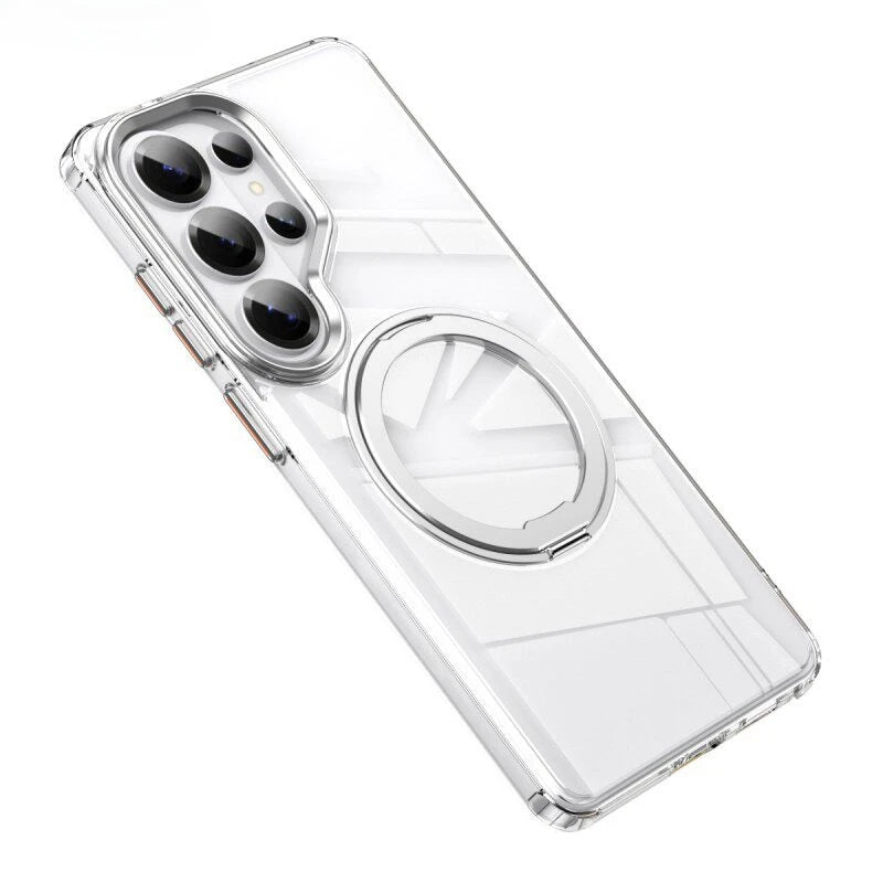 Clear Magnetic Case with 360° Rotating Stand for Samsung Galaxy S26 Series