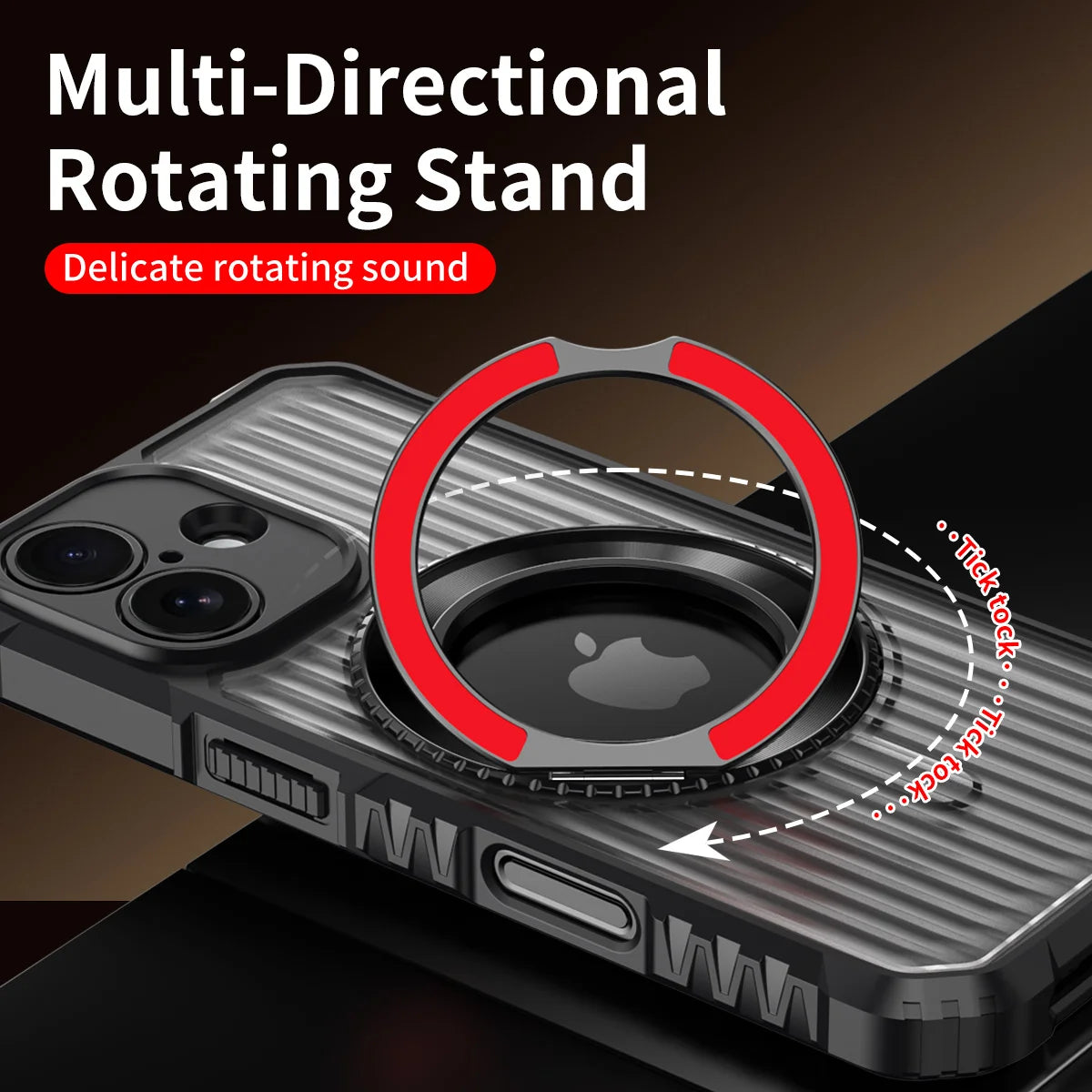 Shockproof Hard Armor MagSafe Case with Alloy Stand for iPhone 16 Series