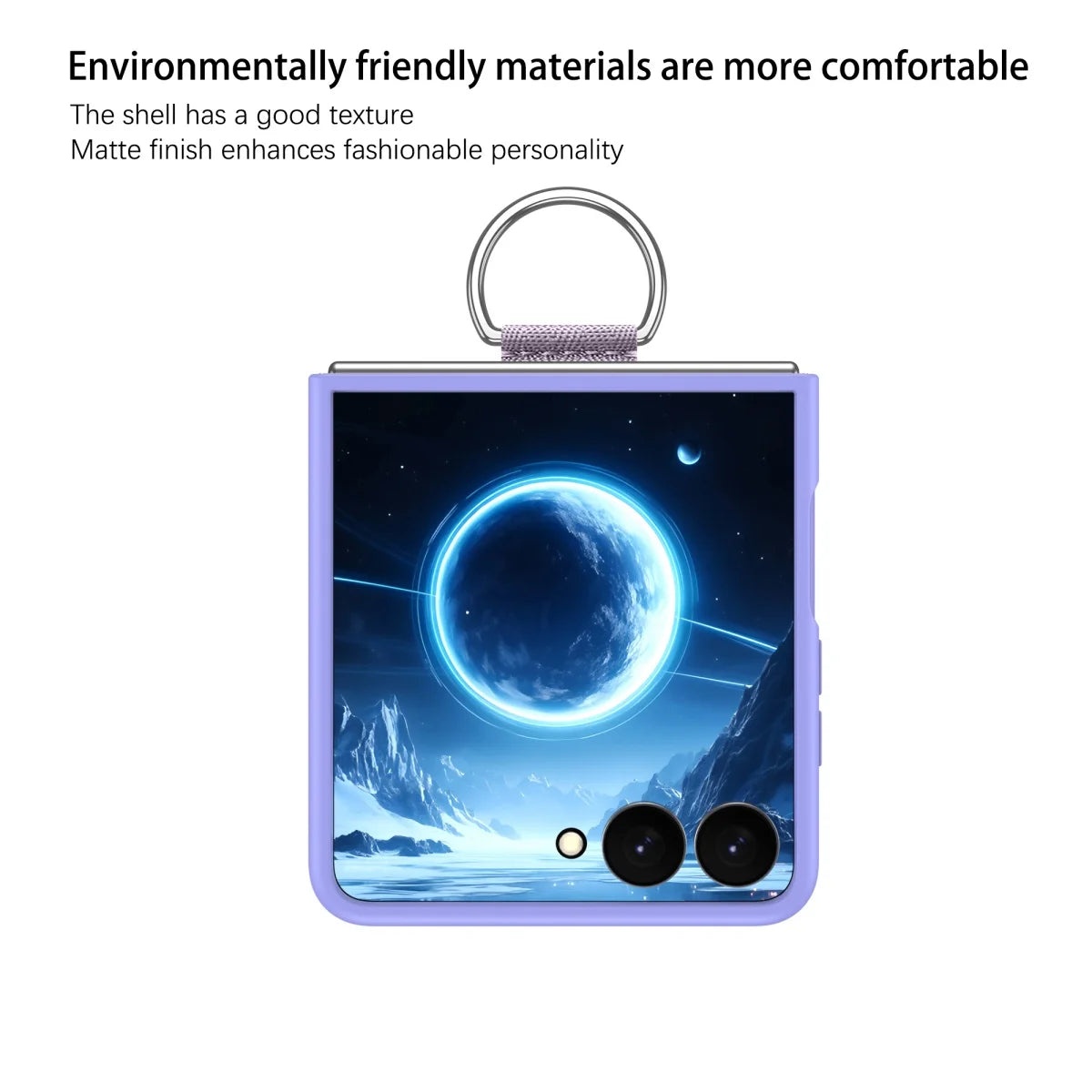 Shockproof Flip Case with Metal Ring for Samsung Galaxy Z Flip 8