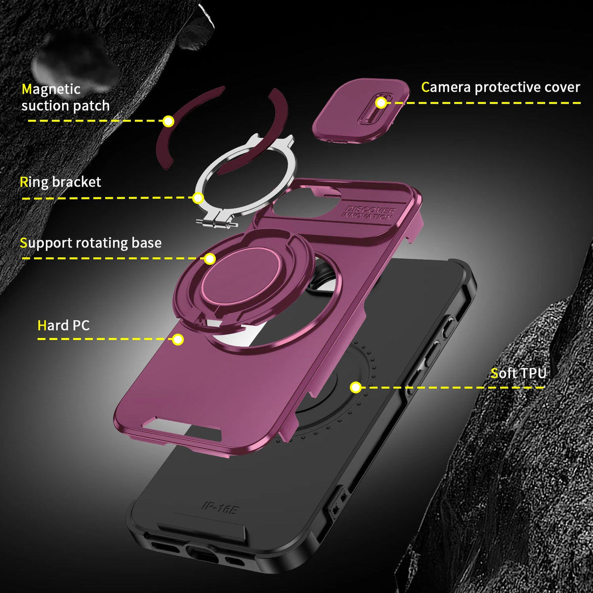 Shockproof TPU Case with Sliding Lens Cover for iPhone 17e