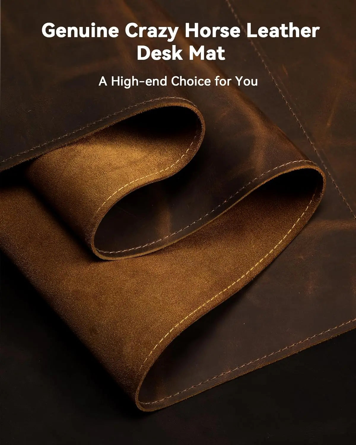 Self-Healing Crazy Horse Leather Desk Pad