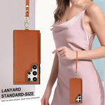 Crossbody Leather Flip Wallet Case for Samsung Galaxy S25 Series