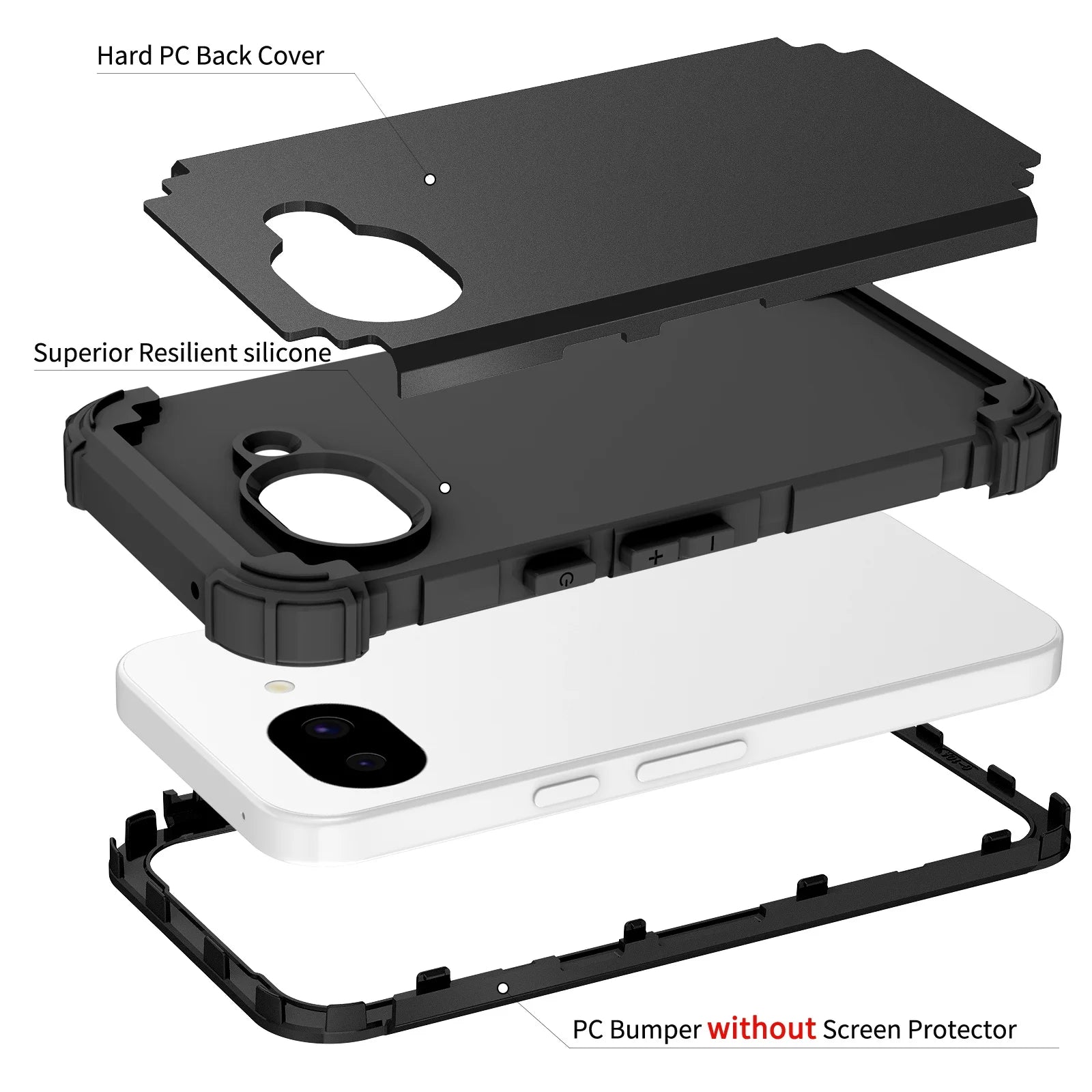 Google Pixel 10a Heavy Duty Shockproof Case