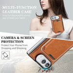Shockproof Leather MagSafe Case with Detachable Card Holder for iPhone Duo