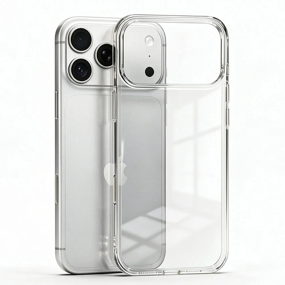 Crystal Clear Protective Case with Raised Camera Ring for iPhone 17 Series