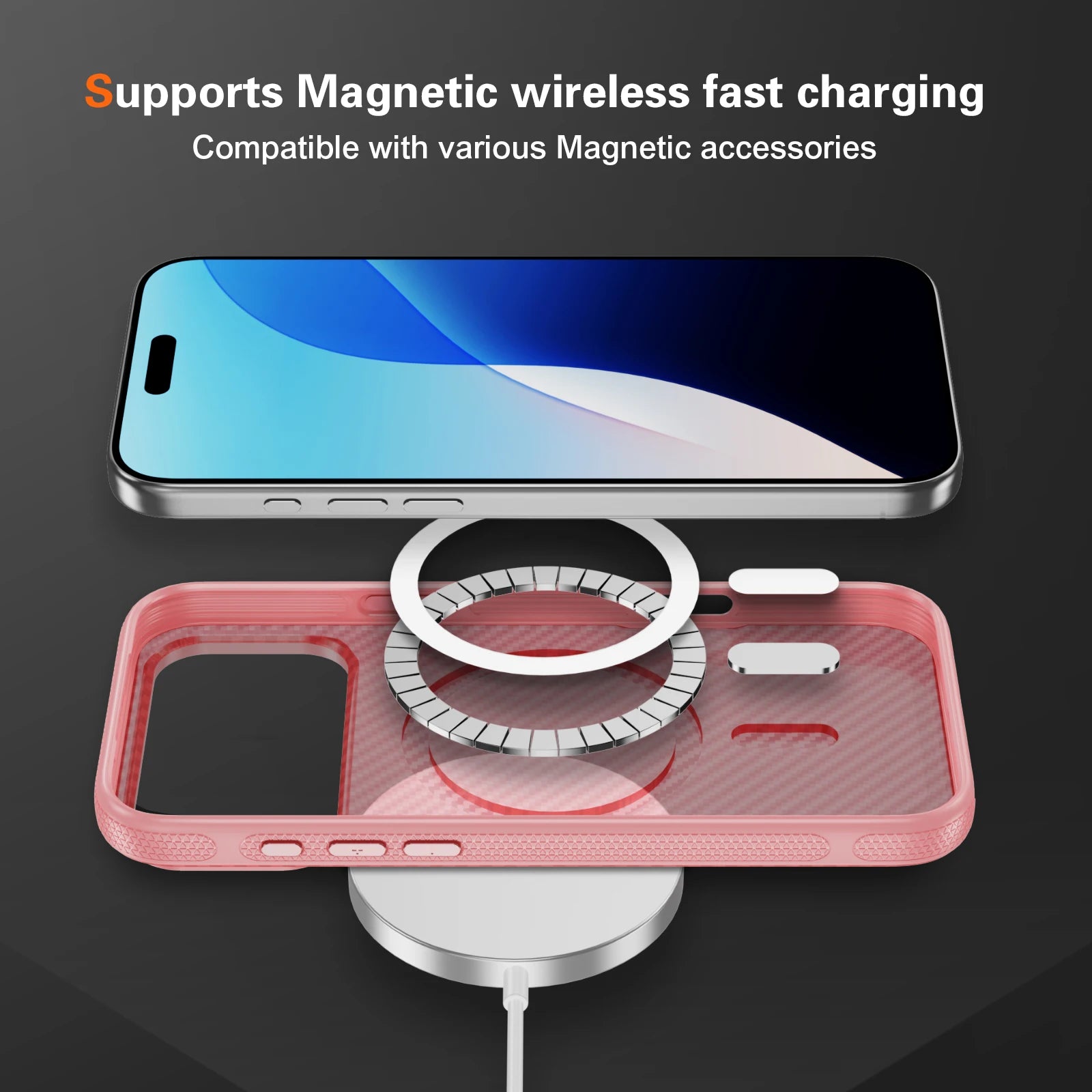 Slim Matte Aramid Fiber Pattern MagSafe Case for iPhone 17 Series