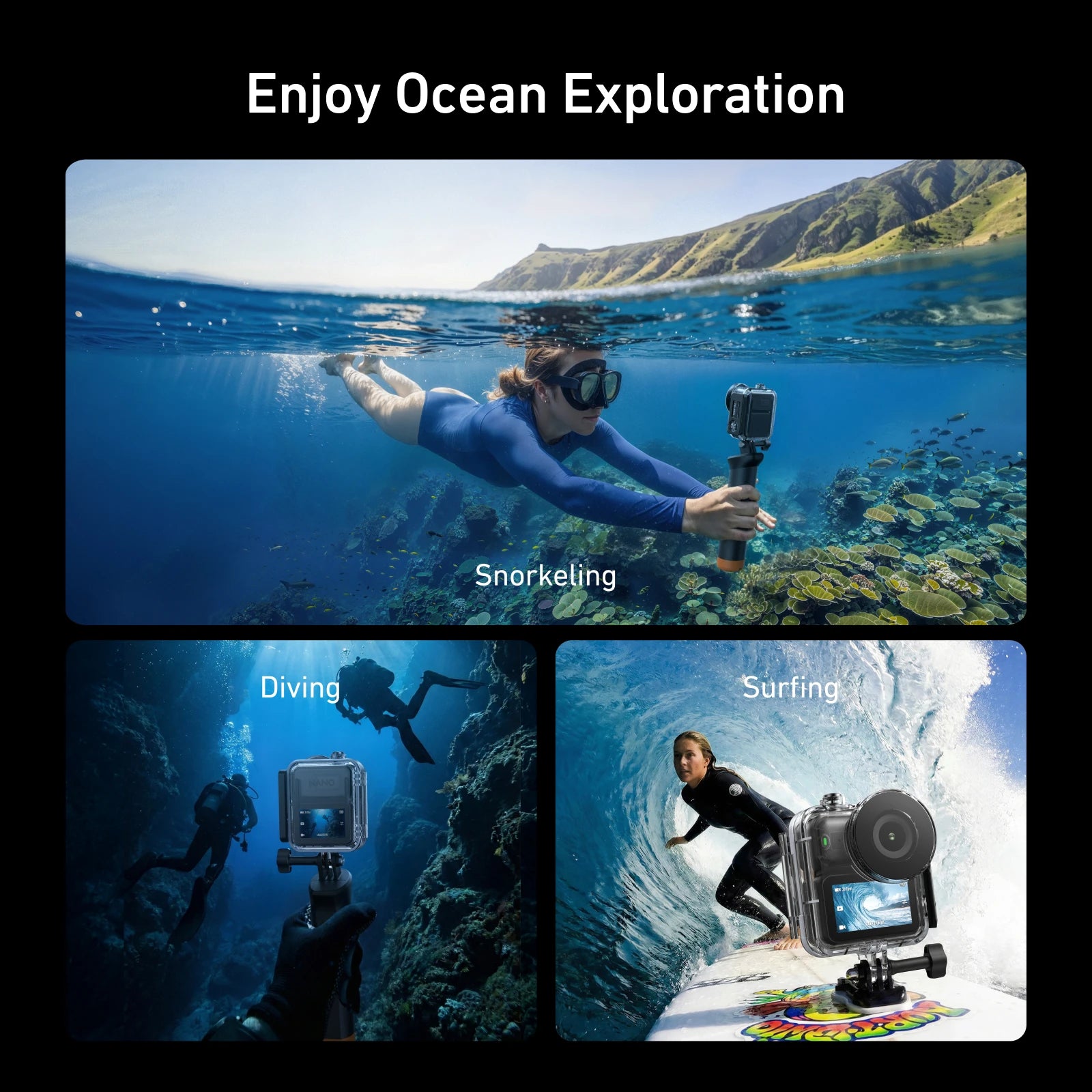 TELESIN 60M Waterproof Diving Case for DJI Osmo Nano