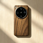 Lightweight Wood Case with Raised Metal Camera Ring for OPPO Find X9 Ultra