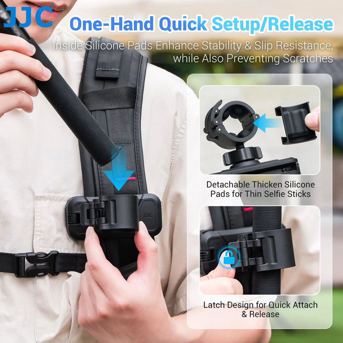 Twist-Locking Backpack Clip Mount For Action Cameras