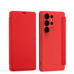 Flip Liquid Silicone Case with Card Slot for Samsung Galaxy S24 Series