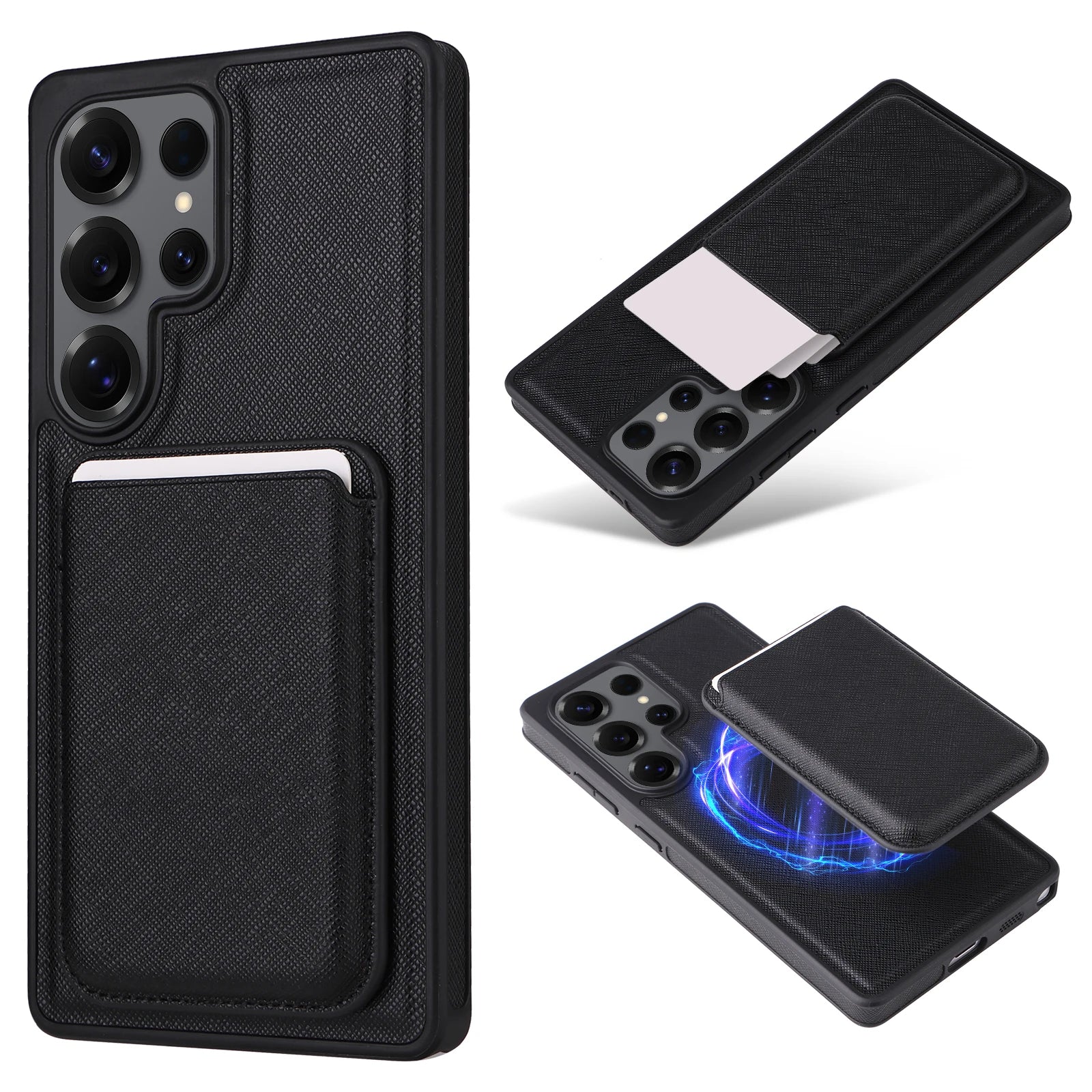 Premium Magnetic Leather Series with Detachable Card Wallet for Samsung Galaxy S26 Series