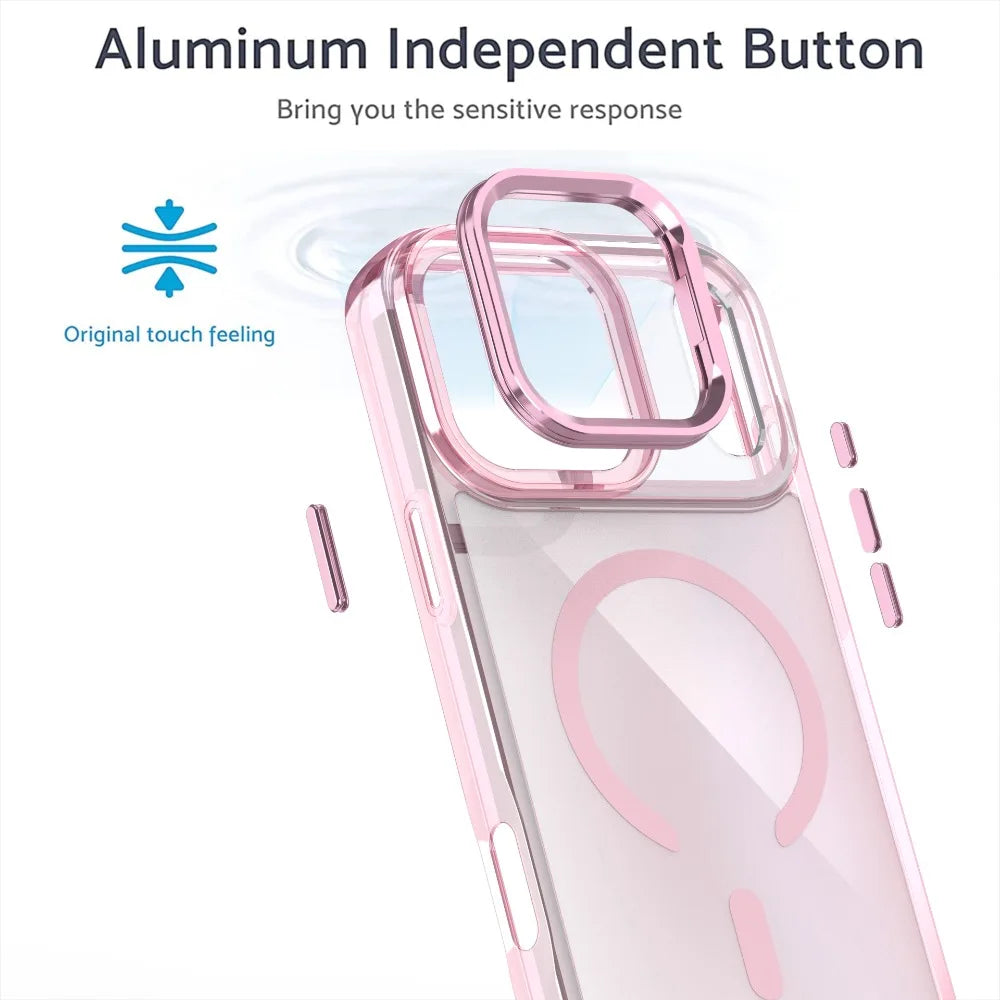 Color-Changing MagSafe Phone Case with Metal Lens Bracket for iPhone 17 Series