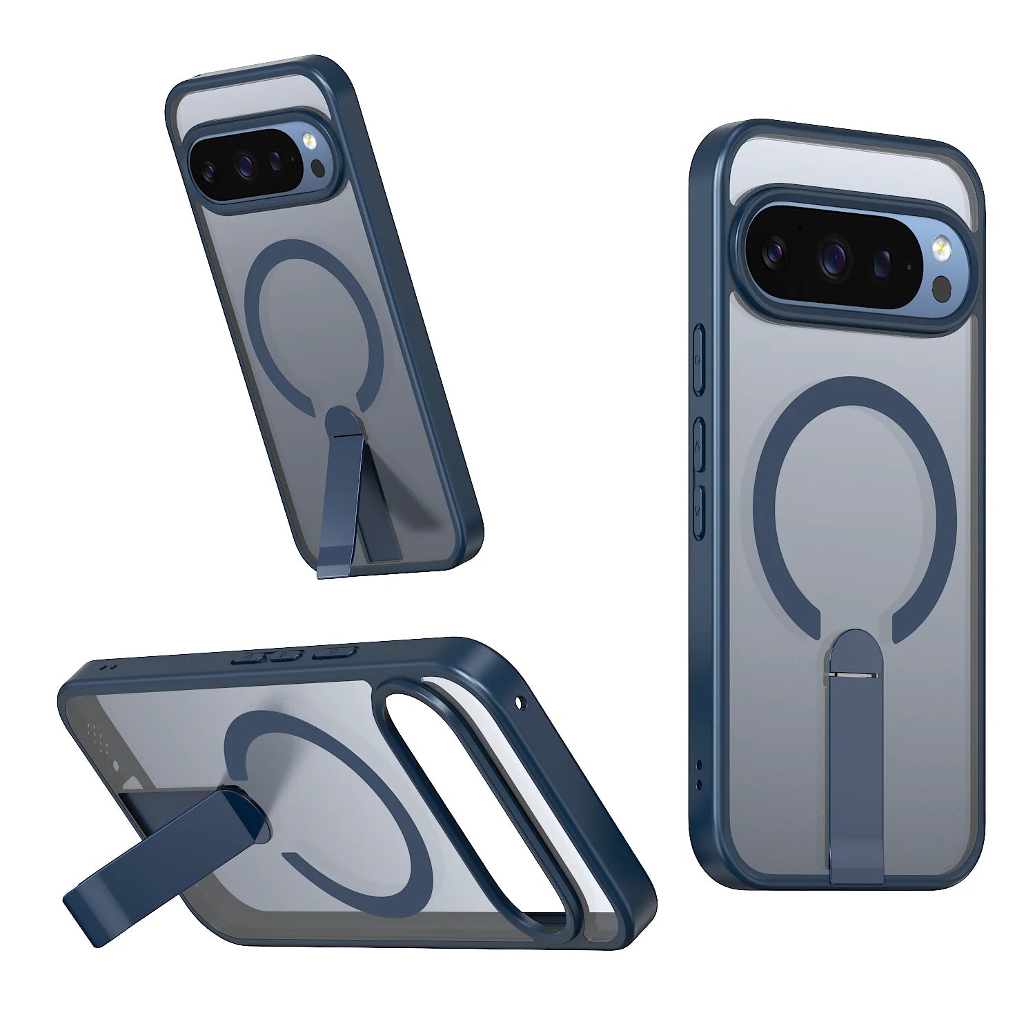 Luxury Protective Magnetic Case with Kickstand for Google Pixel 9 Series