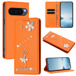 Cute Diamond Wallet Flip Case with Card Slot and Stand for Googel Pixel 9 Series