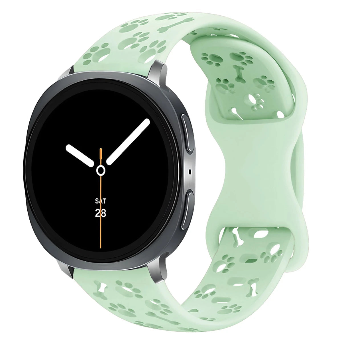 Paw Print Perforated Silicone Band for Samsung Galaxy Watch 8 and Watch 8 Classic