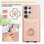 Lychee Grain Leather Crossbody Case with Adjustable D-Ring Strap and Card Wallet for Samsung Galaxy S23 Series