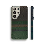 Carbon Fiber Magnetic Case with Metal Lens Cover for Samsung Galaxy S25 Ultra