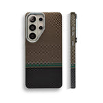 Carbon Fiber Magnetic Case with Metal Lens Cover for Samsung Galaxy S25 Ultra