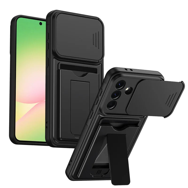 Camera Protection Kickstand Card Case for Samsung Galaxy A26