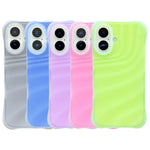 Soft Liquid Silicone Jelly Case with Fluorescent Wave Design for iPhone 16 Series