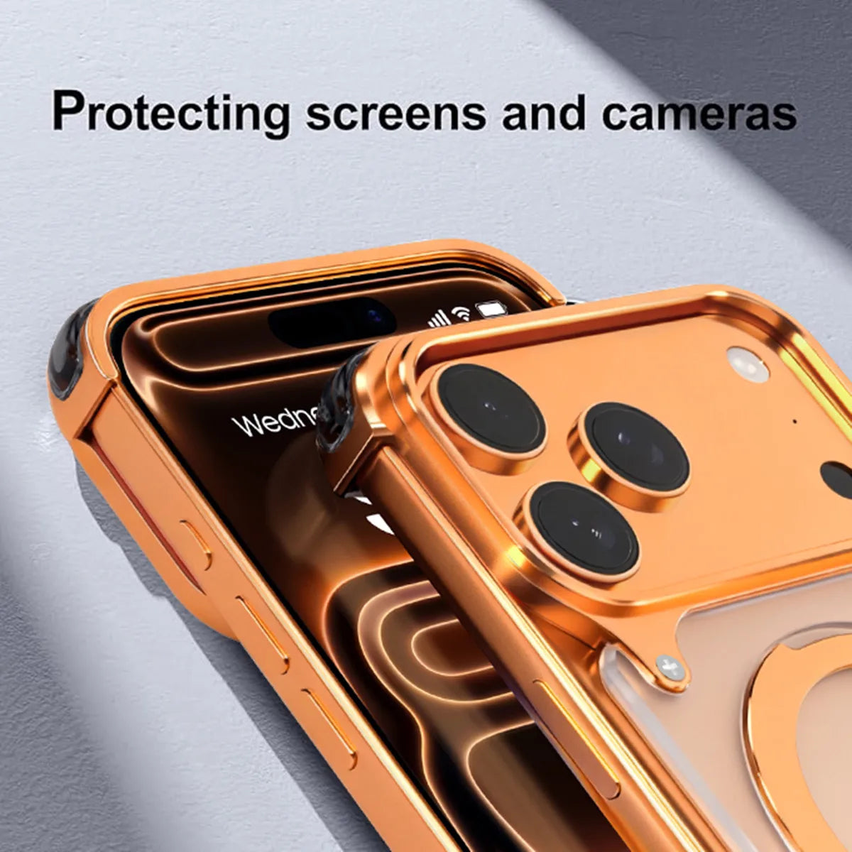 Durable Aluminum Alloy Shockproof Magnetic Case with Ring Holder for iPhone 17 Series