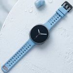 Perforated Silicone Watch Strap with Quick-Release Tab Clasp for Samsung Galaxy Watch 9