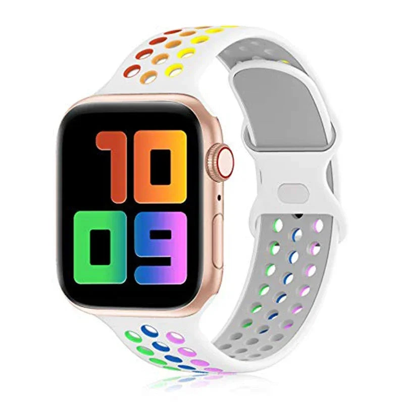 Breathable Sport Silicone Replacement Band for Apple Watch