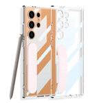 Shockproof Hard Back Case with Airbag Silicone Wrist Strap for Galaxy S24 Ultra