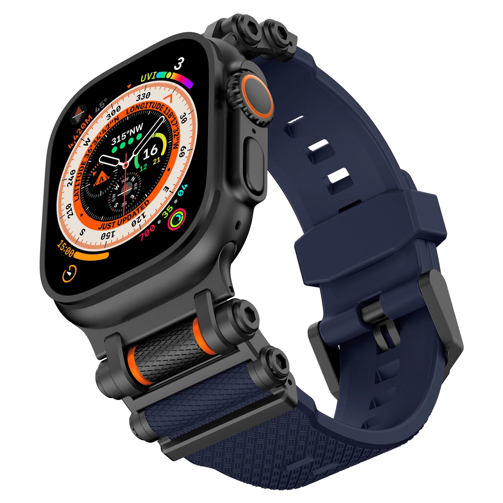 Tough Metal + Silicone Strap for Apple Watch