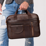 Handmade Top Layer Leather Briefcase for Men
