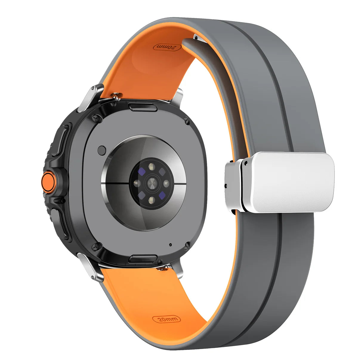 Silicone Magnetic Buckle Strap for Samsung Galaxy Watch 8 /  Galaxy Watch 8 Classic