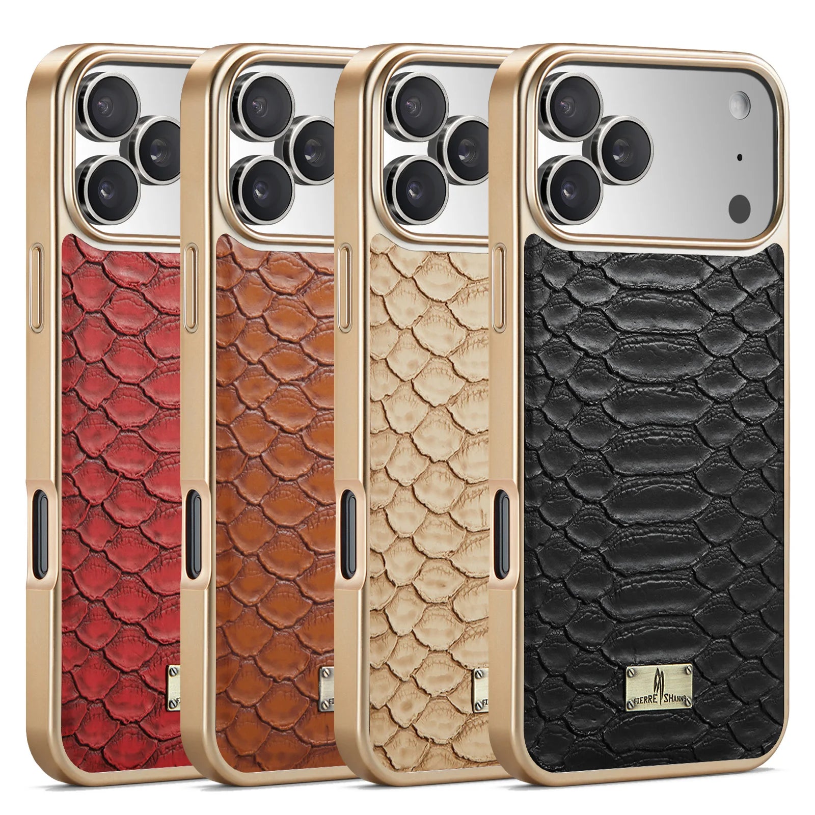 Premium Plating Leather Protective Case for iPhone 17 Series