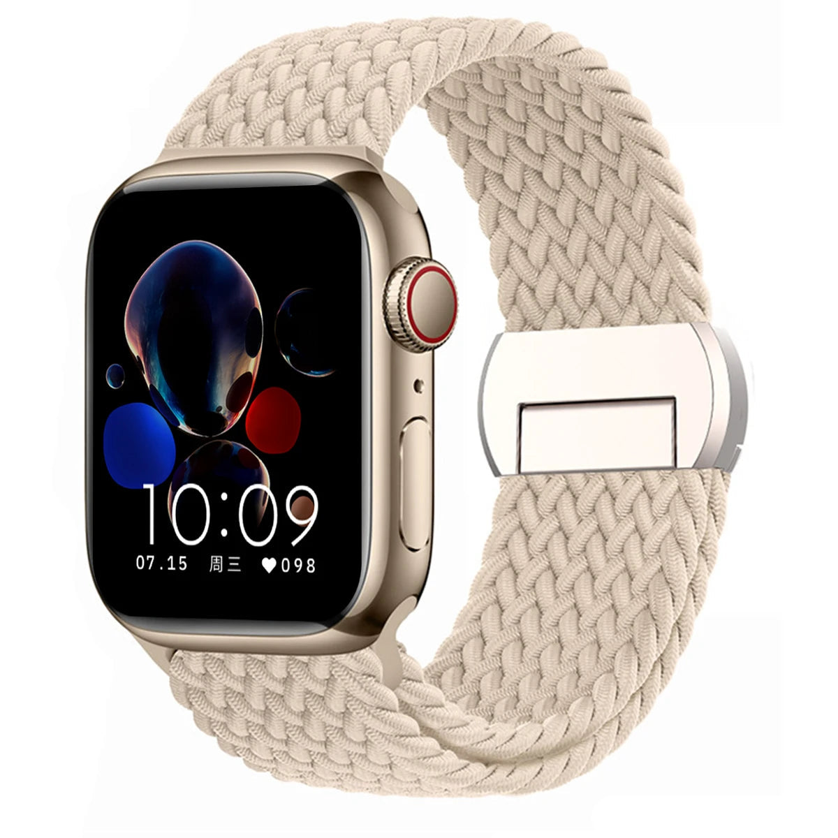 Stretchable Braided Solo Loop with Magnetic Closure for Apple Watch