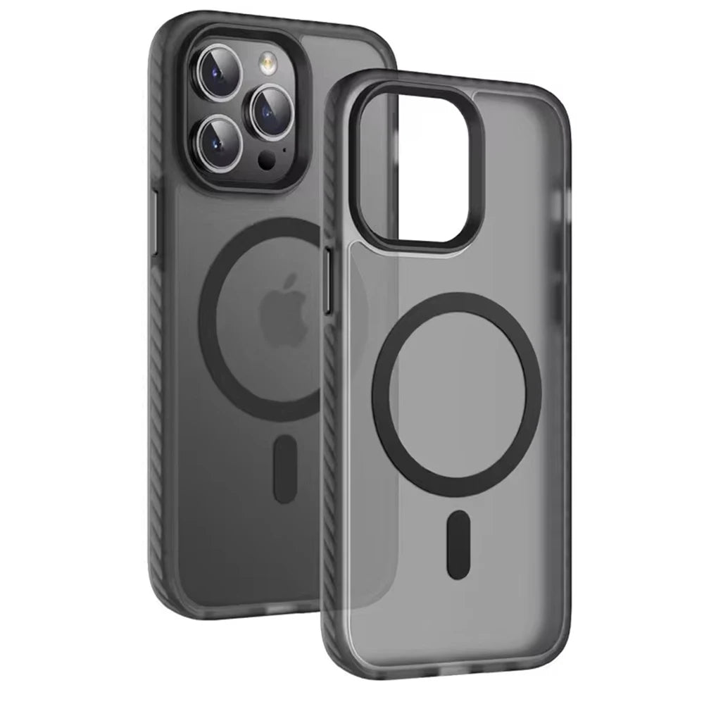 Durable Matte Translucent MagSafe Armor Case for iPhone 16 Series