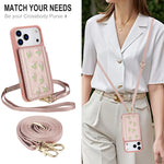 Skin Feel Embroidered Leather Wallet Case for iPhone 17 Series