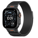 Elegant Mechanical Milanese Loop Strap with Apple Watch