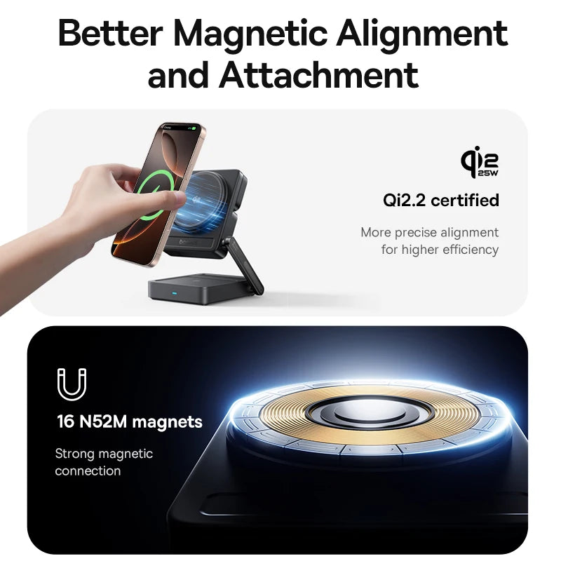 Baseus PicoGo AF21 Qi2.2 25W 3-in-1 Magnetic Wireless Charging Station
